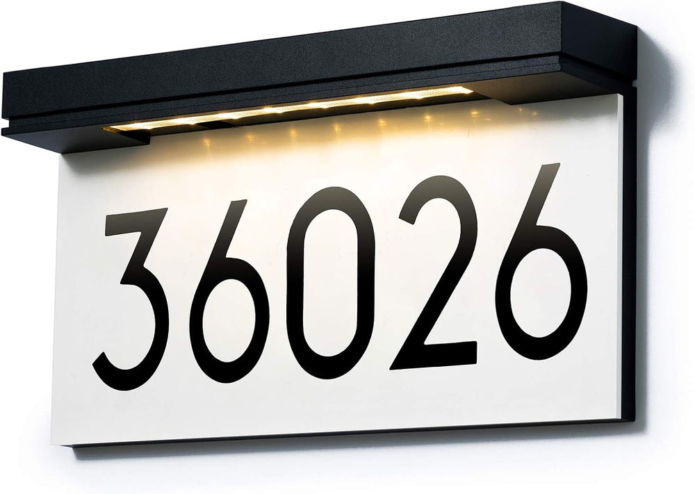 Solar Address Sign, Lighted House Numbers for Outside Waterproof