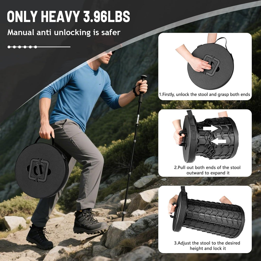 Upgraded Collapsible Stool, Portable Foldable Seats