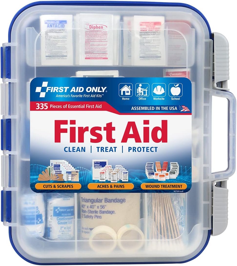 First Aid Only 335-Piece OSHA First Aid Kit for Home, Car & Travel