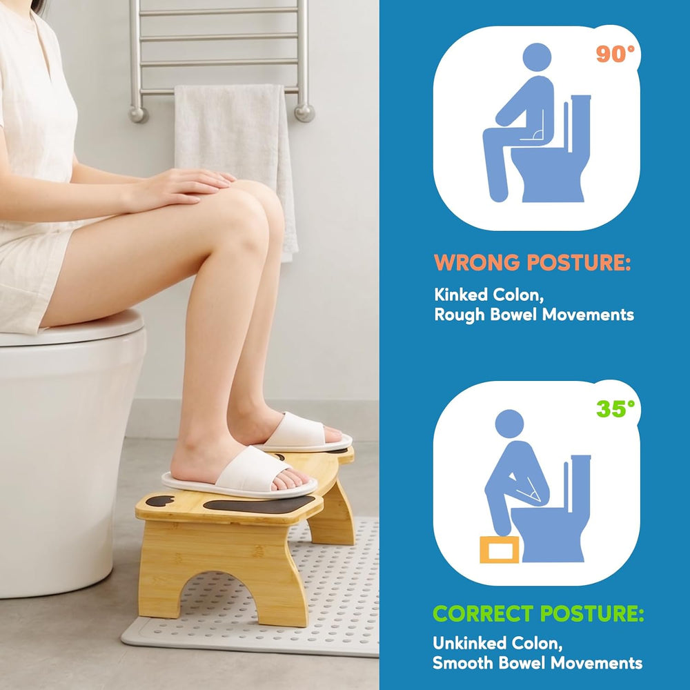 Foldable Toilet Stool, 7 Inch Poop Stool for Bathroom