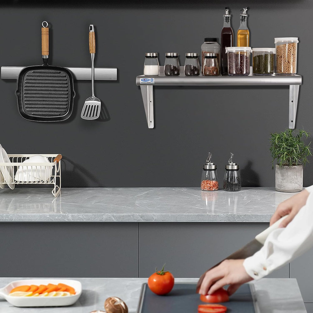 HARDURA Stainless Steel Shelf 12" x 36", 230lb