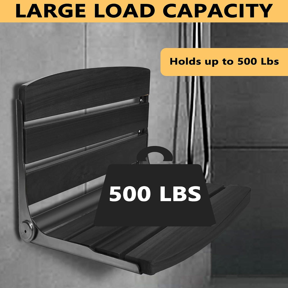 Folding Shower Seat Wall Mounted, 17.5''x13''x11'' Fo...