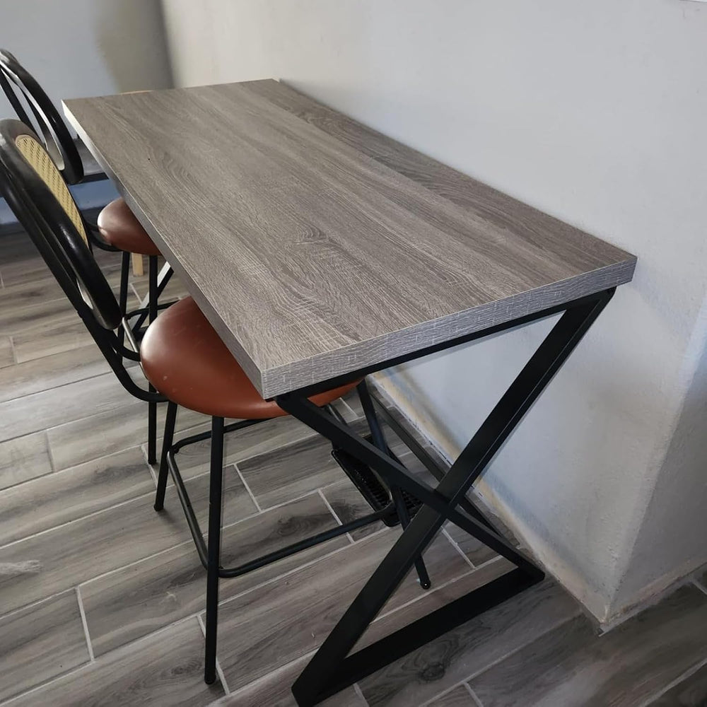IBF 55" Gray Computer Desk, Writing Study Desk for Home Office, Light Grey