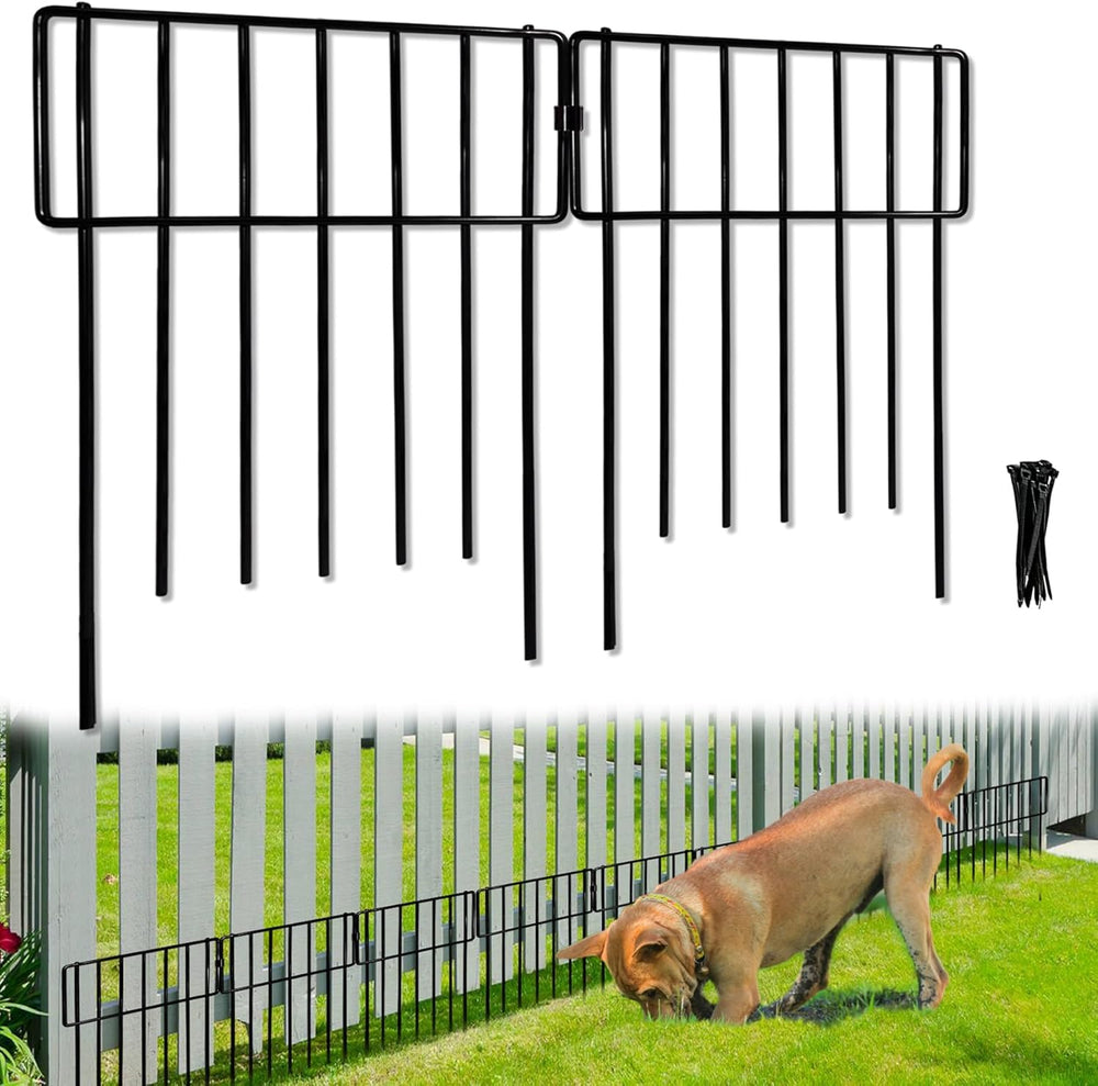 Thrivinest Animal Barrier Fence, 20 Pack No Dig Decorative Fences, 17in(H) x2...