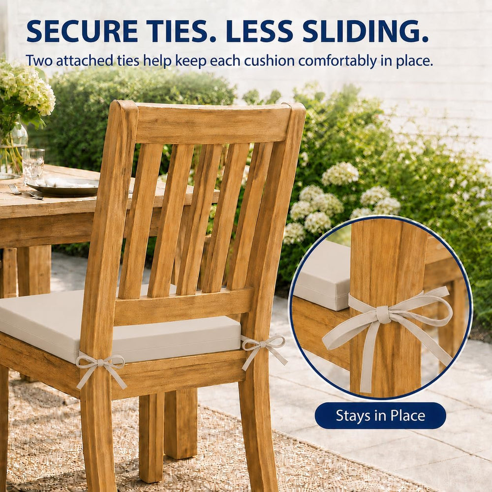 UNIKOME Outdoor Chair Cushions Pack of 4, Water Resistant Patio Cushions with...