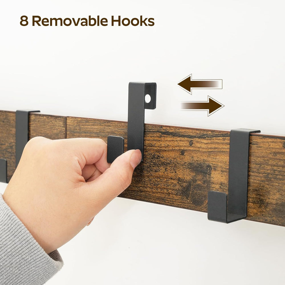 YATINEY Coat Rack Shoe Bench, 4-in-1 Hall Tree with Storage Shelves and Hangi...