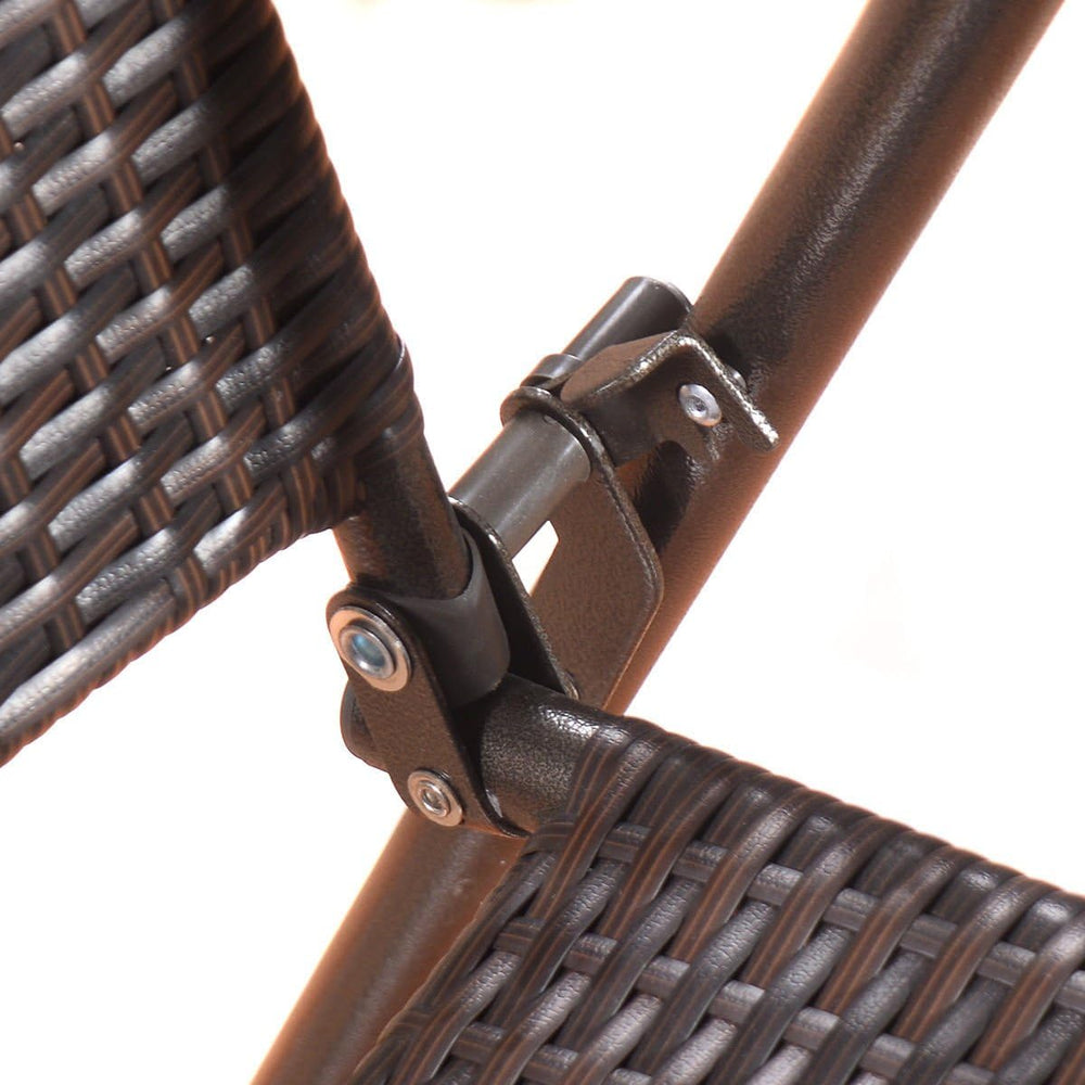 Tangkula 4 Piece Folding Patio Bar Chairs, Lightweight Portable Foldable Spac...