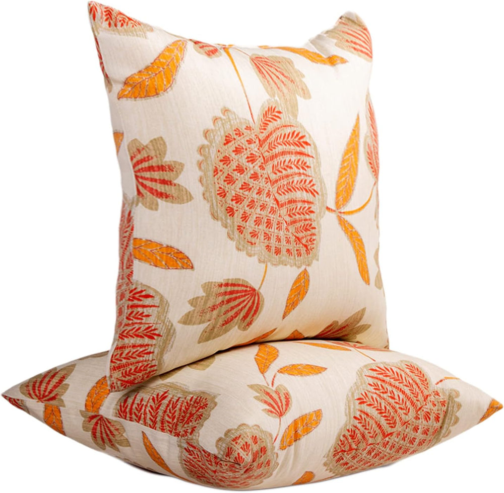 JMGBird Orange Outdoor Pillows 18x18 Throw Pillows with Inserts Included