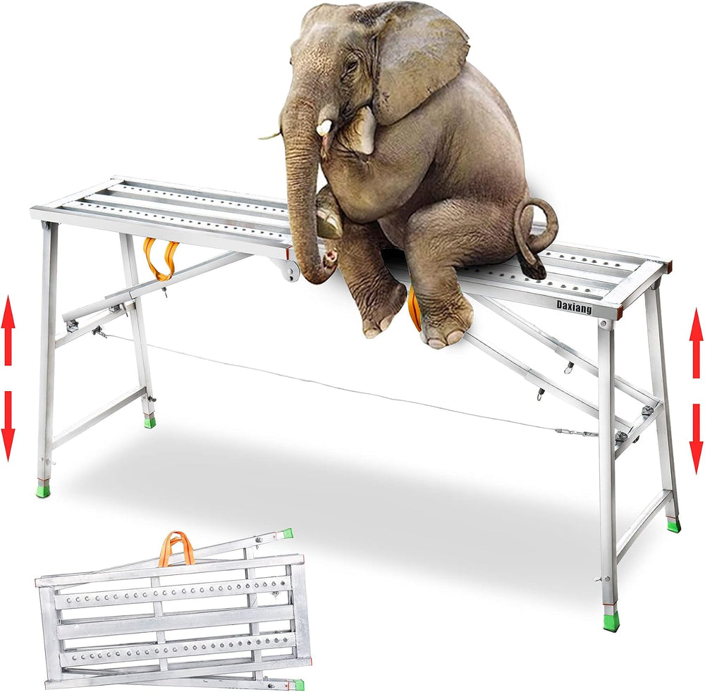 Daxiang Portable Scaffolding Platform 55(L) x15(W) x27-43(H)'' Work P...