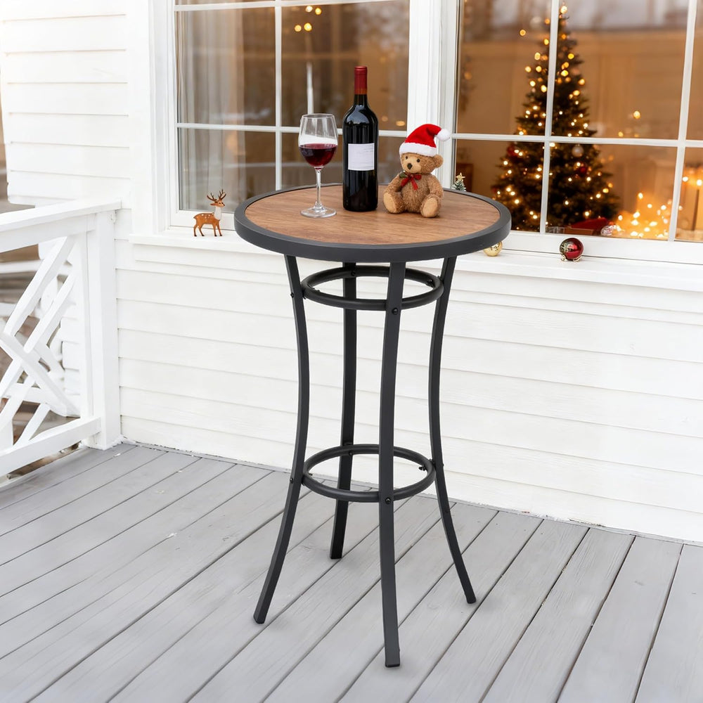 Bar Height Patio Table, 40-Inch Tall Patio Table Outdoor Bar Table Bistro Tab...