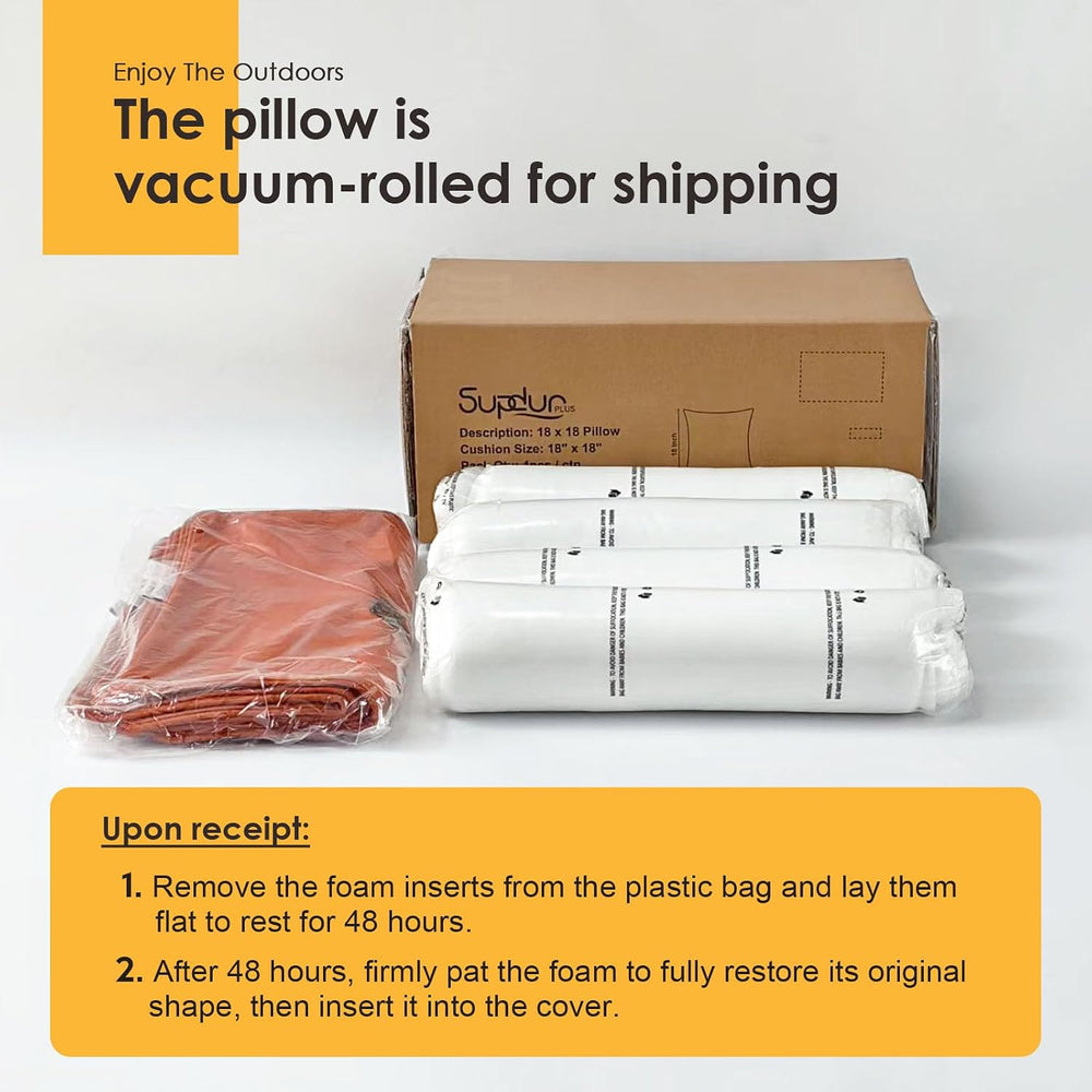 Outdoor Decorative Pillows Pack of 4, 16" x 16" Outdoor Pillow Set ...