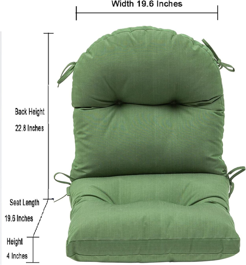 QILLOWAY Tufted Outdoor Chair Cushion Set of 2, Waterproof 43x20x4 Inch Non S...