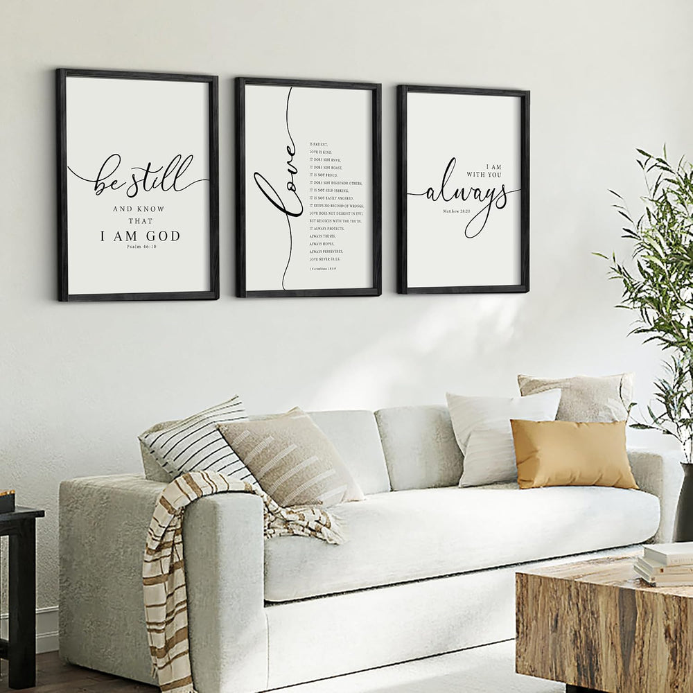 Heiple Framed Be Still and Know that I am God Sign Love is Patient Love is Ki...