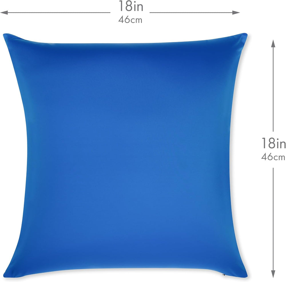 PILLOWY 18" x 18" Throw Pillow - Yeal Blue: 1 PCS Luxurious Premium...