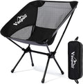 Camping Chair, Lightweight Folding Backpacking Hiking Chair, Compact Portable 330 lbs Capacity，Gifts for Men (Black -1pack