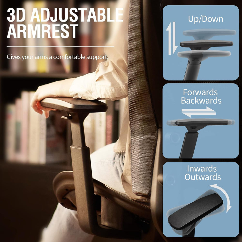 Ergonomic Mesh Office Chair,Comfy Computer Desk Chair - BIFMA 5.1 Certified C...