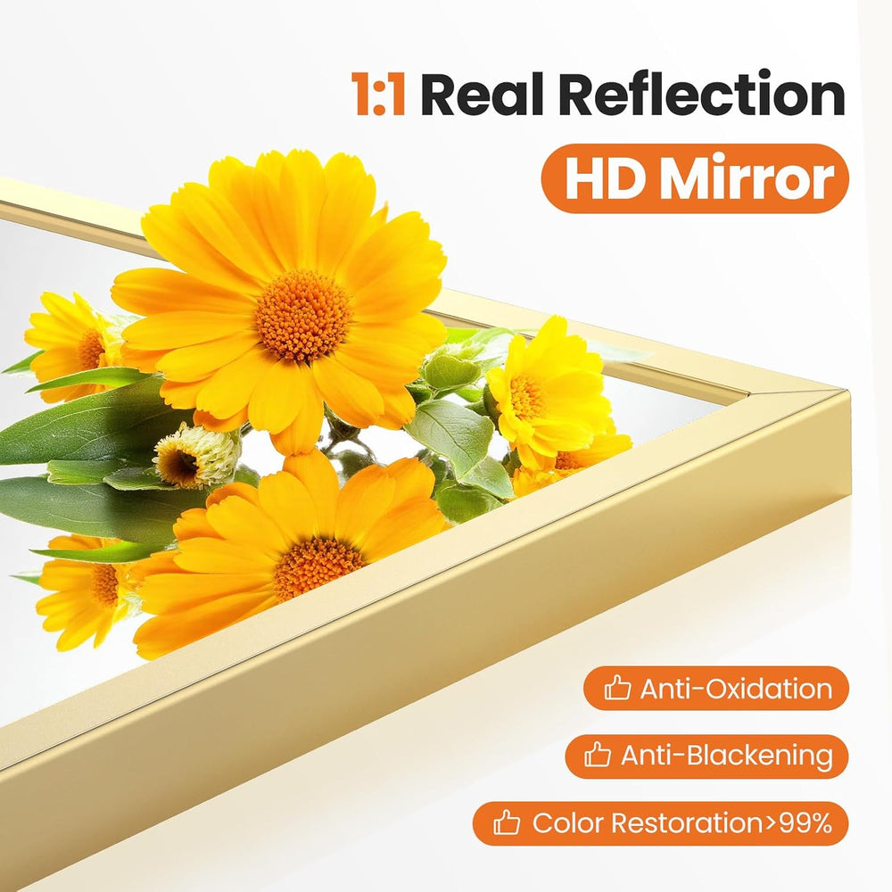 Sweetcrispy 26"x38" Arched Bathroom Mirror, Bathroom Mirrors for Ov...