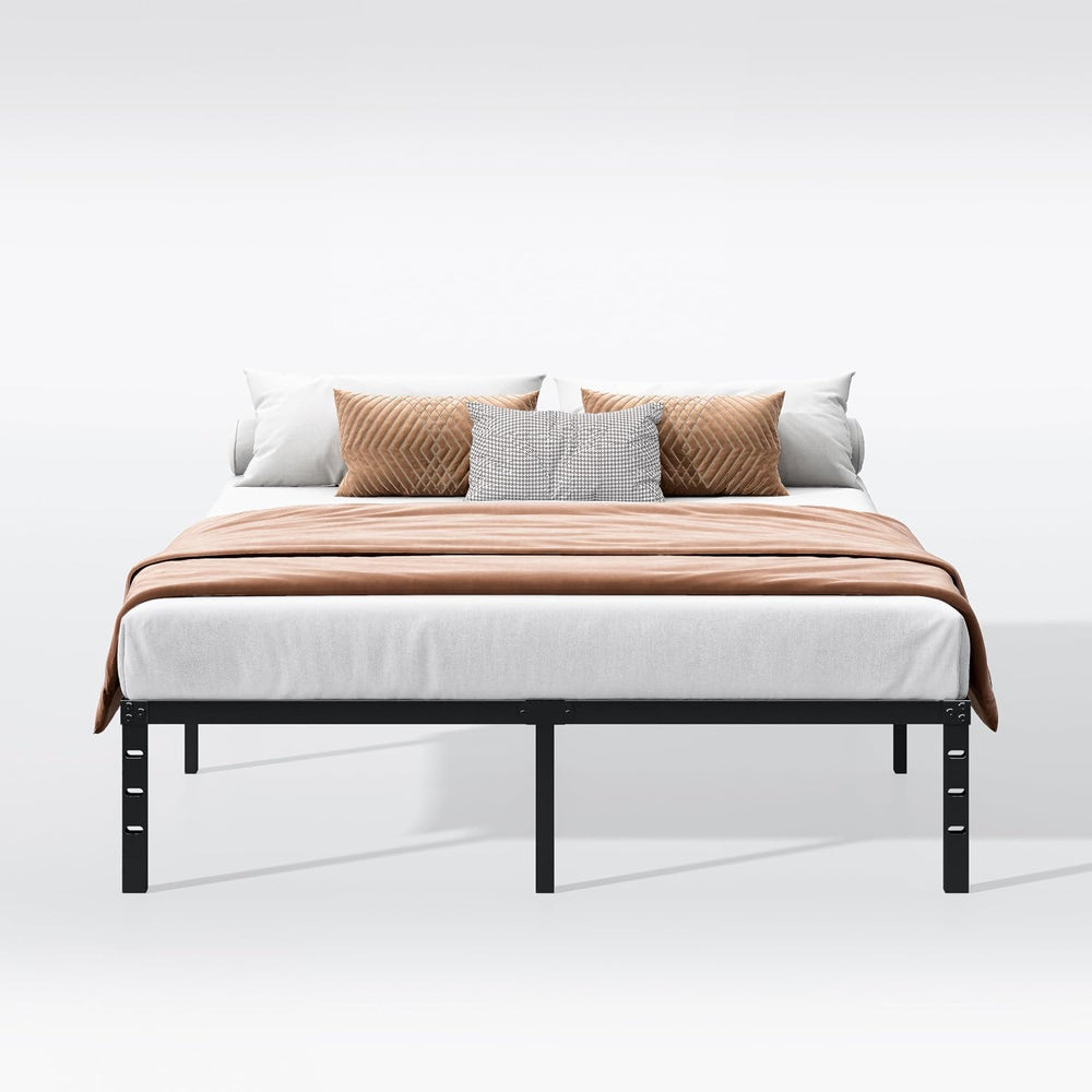 Hafenpo 18 Inch Queen Bed Frame, Under Bed Storage, Black