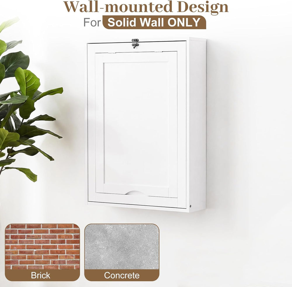 Tangkula Folding Wall Mounted Desk, Convertible Fold Out Floating Table