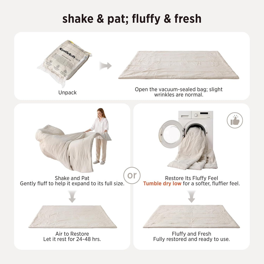 Bedsure Oversized King Comforter Prewashed Bedding Set 3Pcs Beige 120"x9...