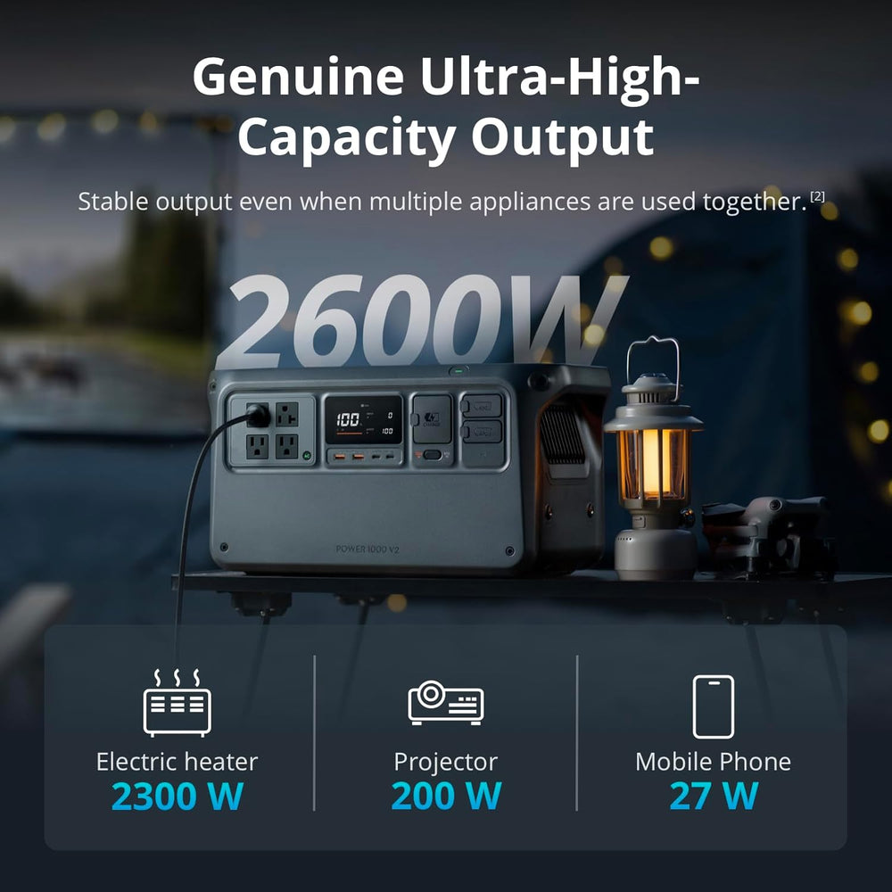 DJI Power 1000 V2 Portable Power Station, 1024Wh LFP Battery