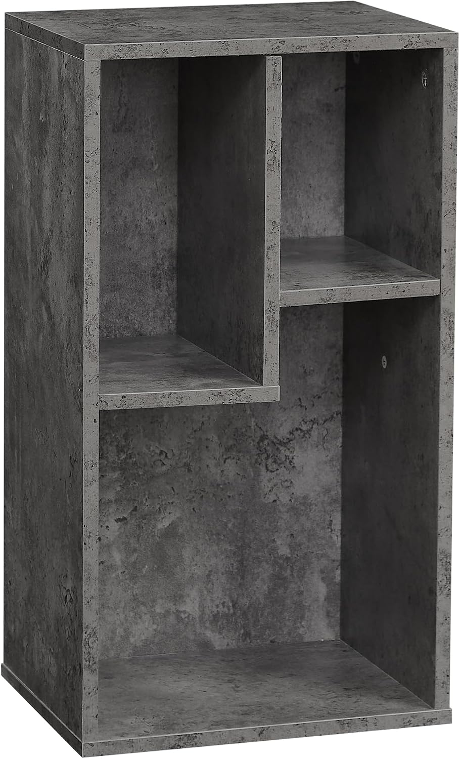VECELO 4-Tier Rolling Bookshelf，Pearl White