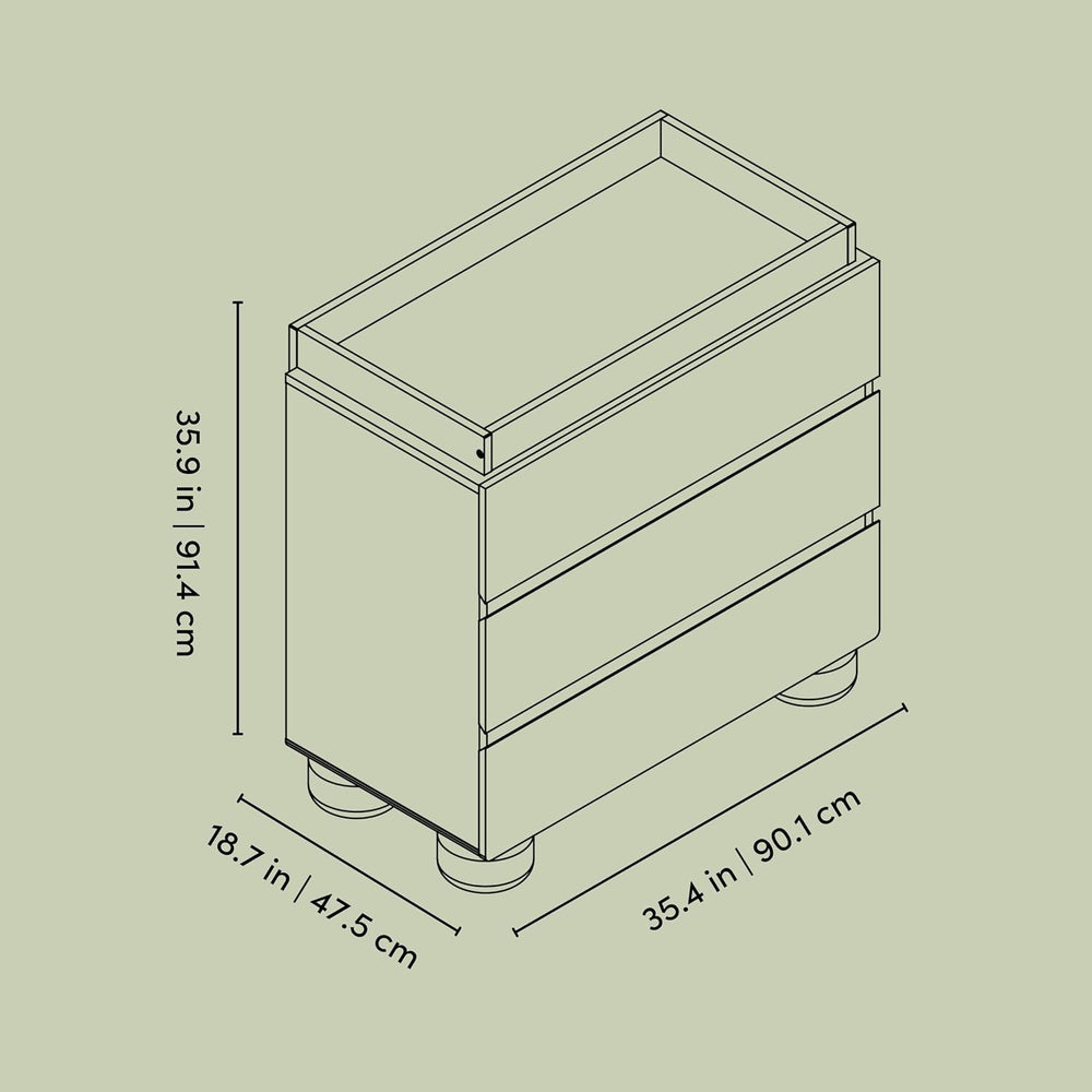 Storkcraft Sorrento 3 Drawer Chest with Changing Topper, Driftwood