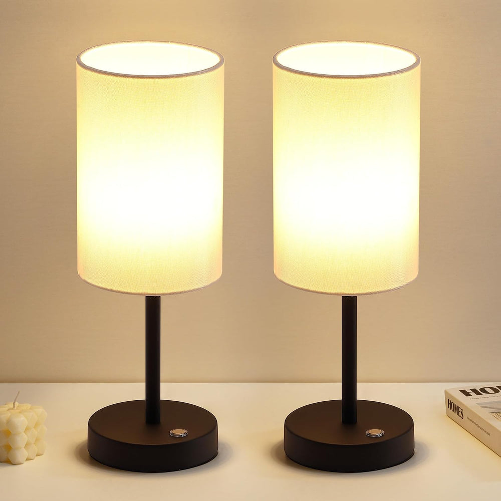 KDG Black Cordless Table lamp, Portable Bedside 4000mAh LED Desk Lamp