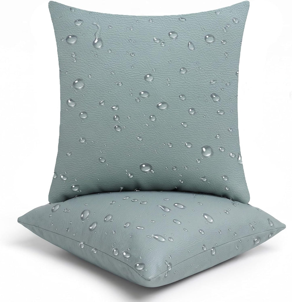 Outdoor Waterproof Throw Pillows With Inserts Set of 2,18x18 Couch Pillows