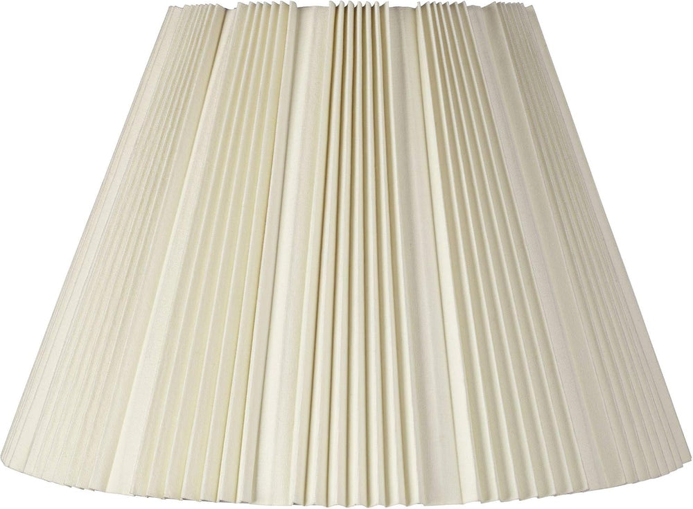 Hosea Extra Large Eggshell White Pleated Bell Shade 10x19x13x12.25 (Spider)