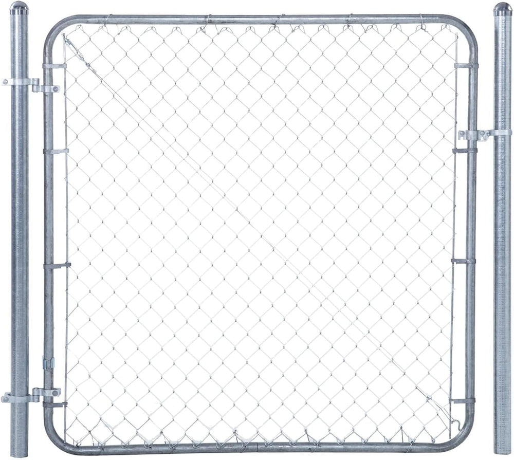 Adjust-A-Gate Chain Link Round Gate Kit, Silver, 24-72 in, 70 in Tall