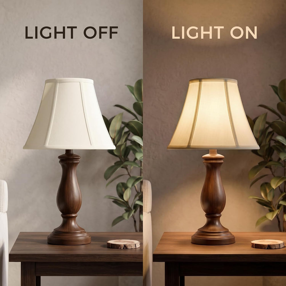 1-Pack Cream Bell Lamp Shade, 6.7" Top x 13" Bottom x 10" Heig...