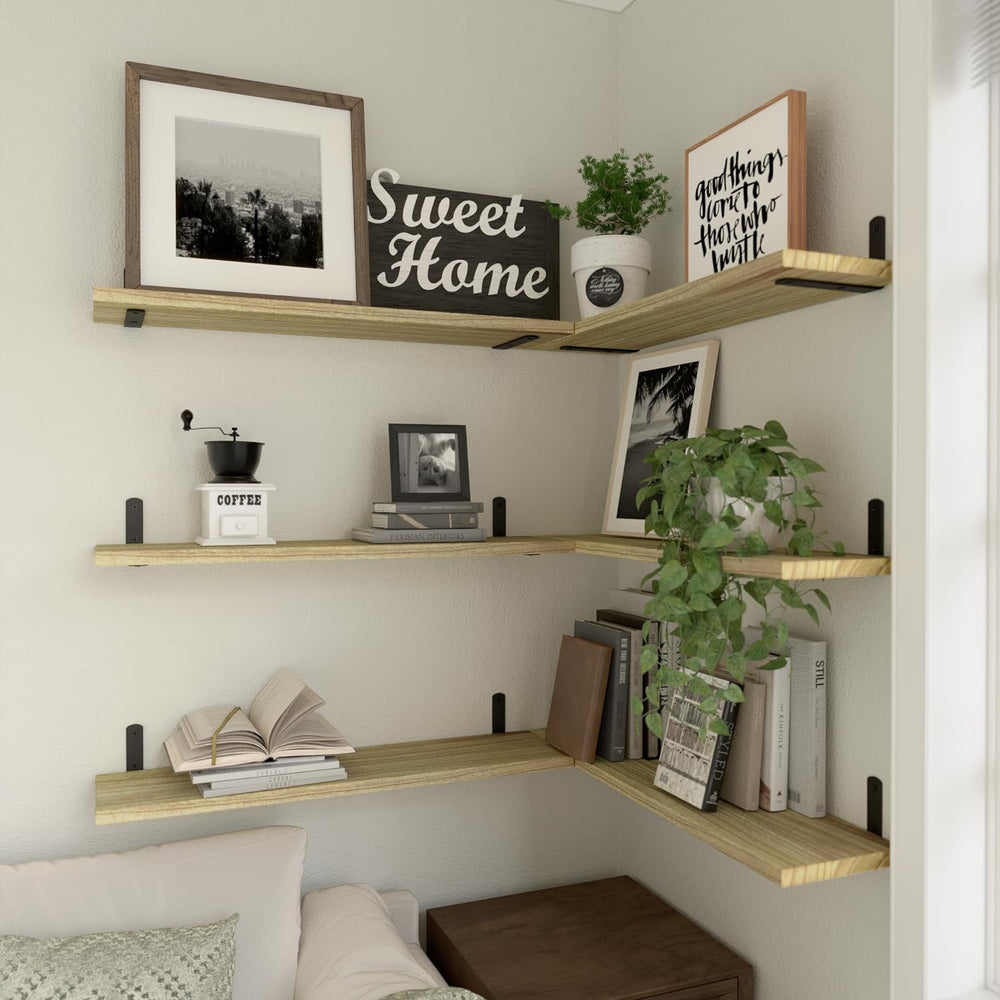 WOPITUES 24'' Long Floating Shelves for Wall Decor & Storage, Rus...