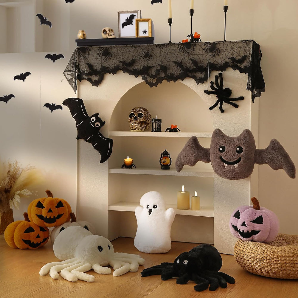 YRXRUS Halloween Spider Pillows, Cute Spider Shaped Throw Pillow for Happy Ha...