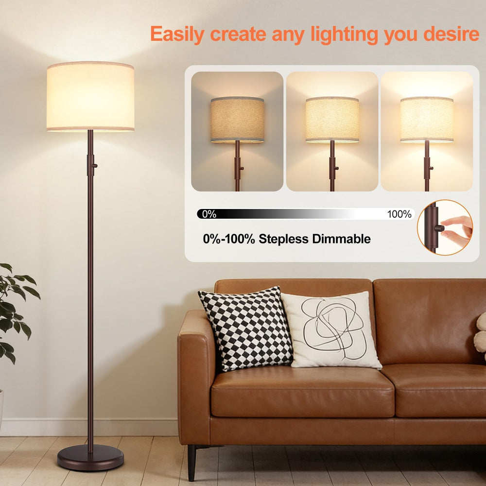 【Upgraded】 Dimmable Floor Lamp, Modern Floor Lamps for Living Room, Standing ...