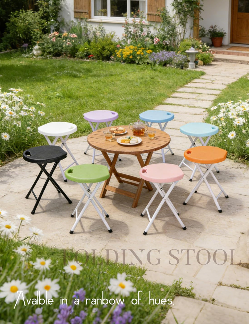 18 Inch Folding Stool with Handle