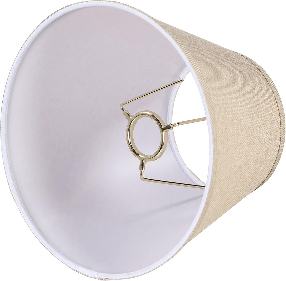 Aspen Creative 56028, Empire Uno Lamp Shade in Medium Brown Burlap Textured F...