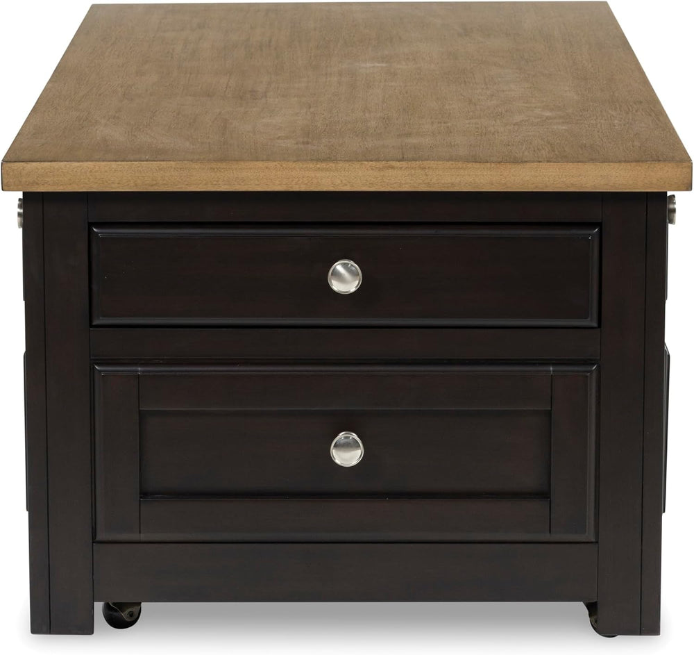 Signature Design by Ashley Drazmine Casual Lift-Top Coffee Table with 4 Drawe...