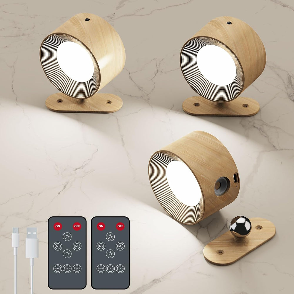 AKSDA Rechargeable Wall Sconce with Remote, Magnetic Wall Light for Bedroom