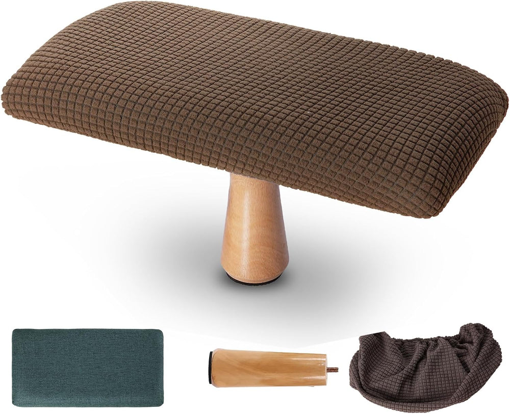Meditation Bench Kneeling Stool Foldable Wooden Prayer Seat (Brown)