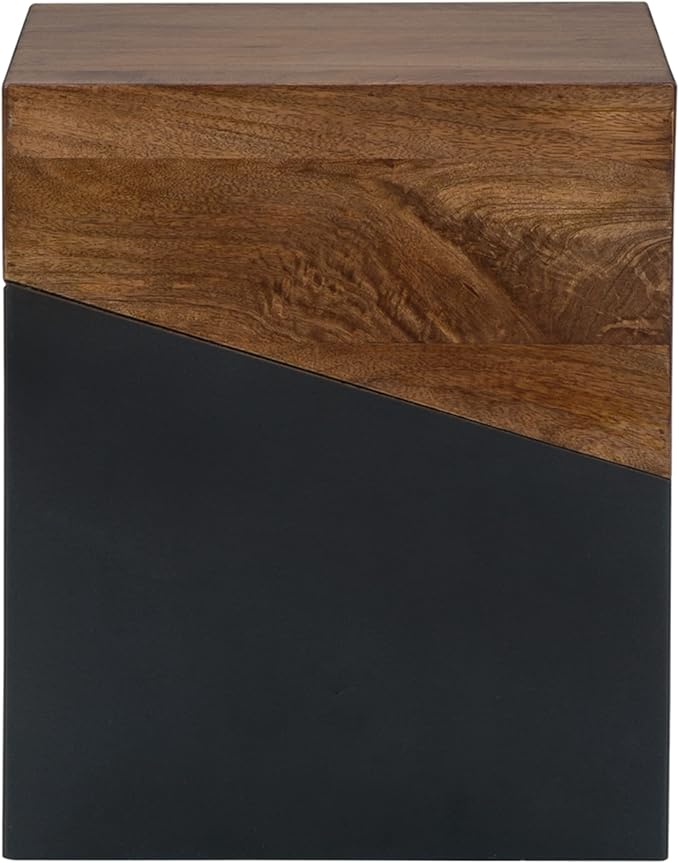 Signature Design by Ashley Trailbend Eclectic Accent End Table, Brown & Gunmetal