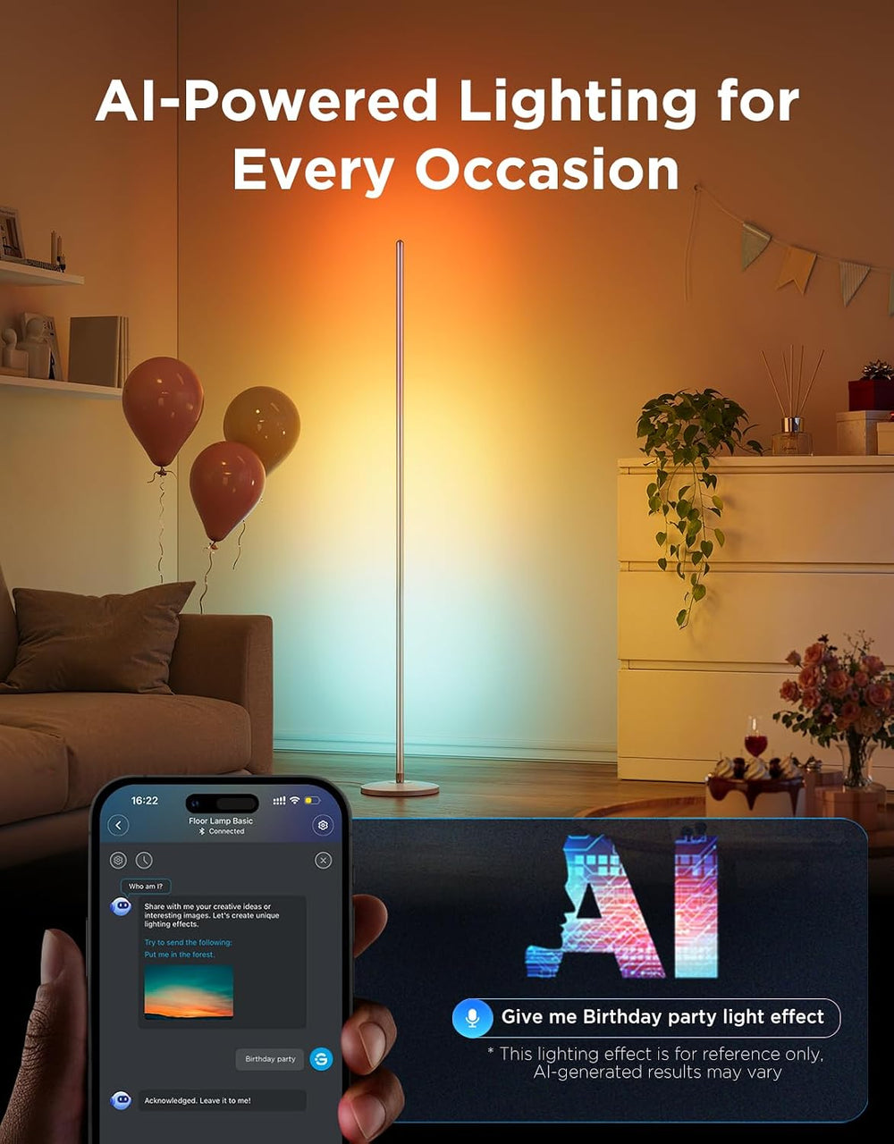Govee RGBIC Floor Lamp, 1000lm LED Corner Lamp