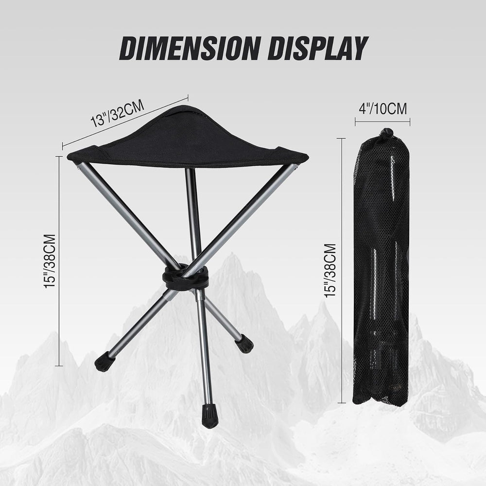 REDCAMP Ultralight Camping Stool with Retractable Legs