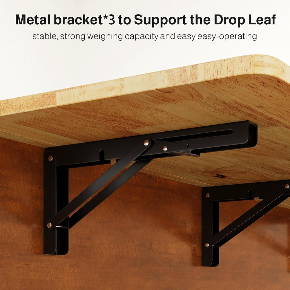Ahomly Rolling Kitchen Island with Storage, Drop Leaf and Drawer, Brown