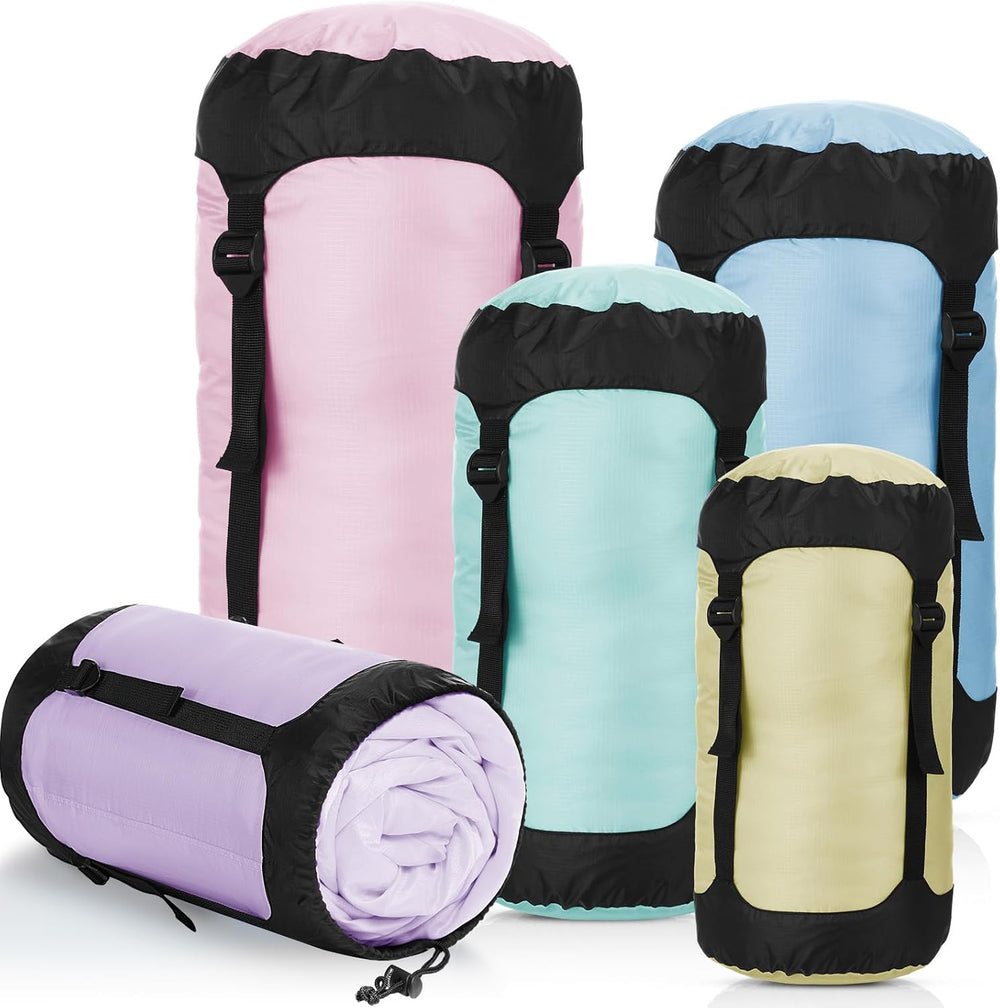 5 Pcs Compression Stuff Sacks for Backpacking