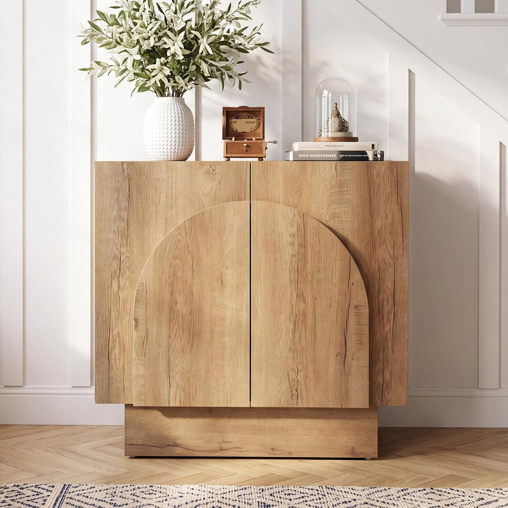 Ya-Home Natural Sideboard Buffet Cabinet with Storage, 31.5” Modern Sideboard...