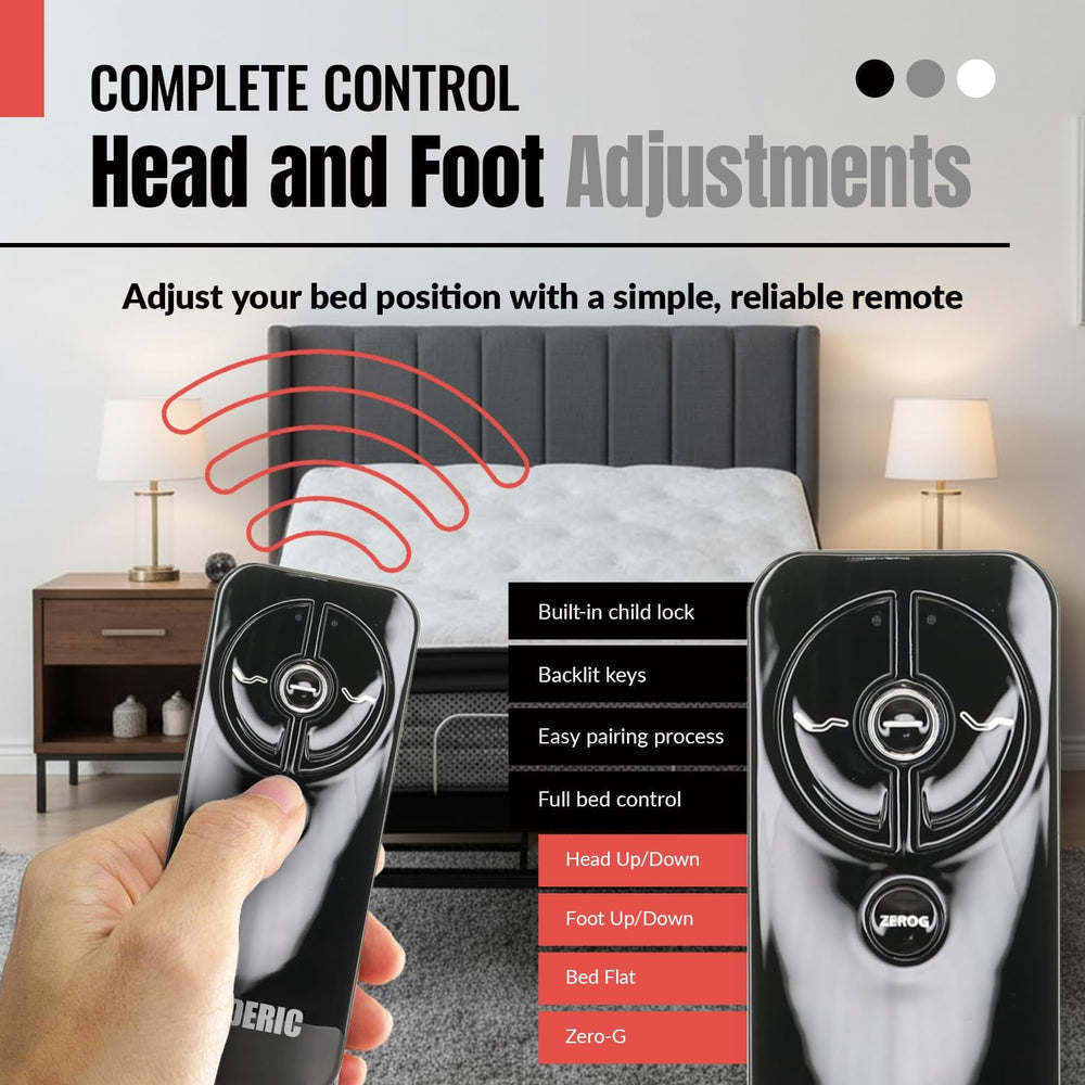ANDERIC RF399A / RF368B for Sealy Ease Adjustable Bed Base Frames Remote