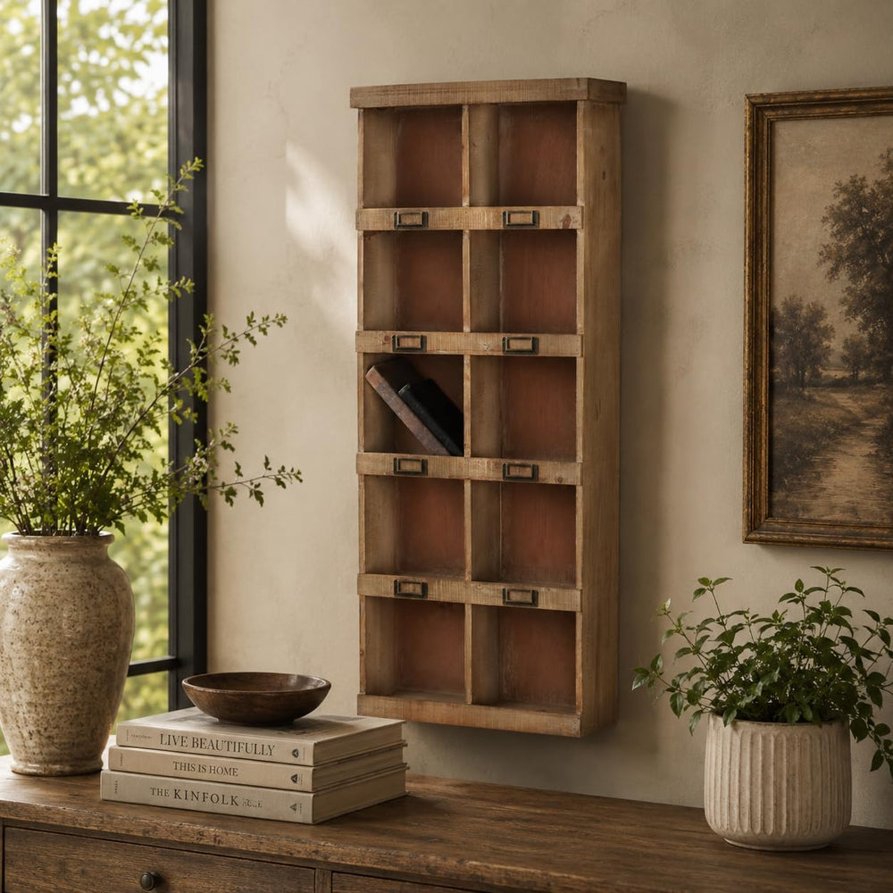 Deco 79 45887 Wall Shelf, Brown,18"L x 7"W x 42"H