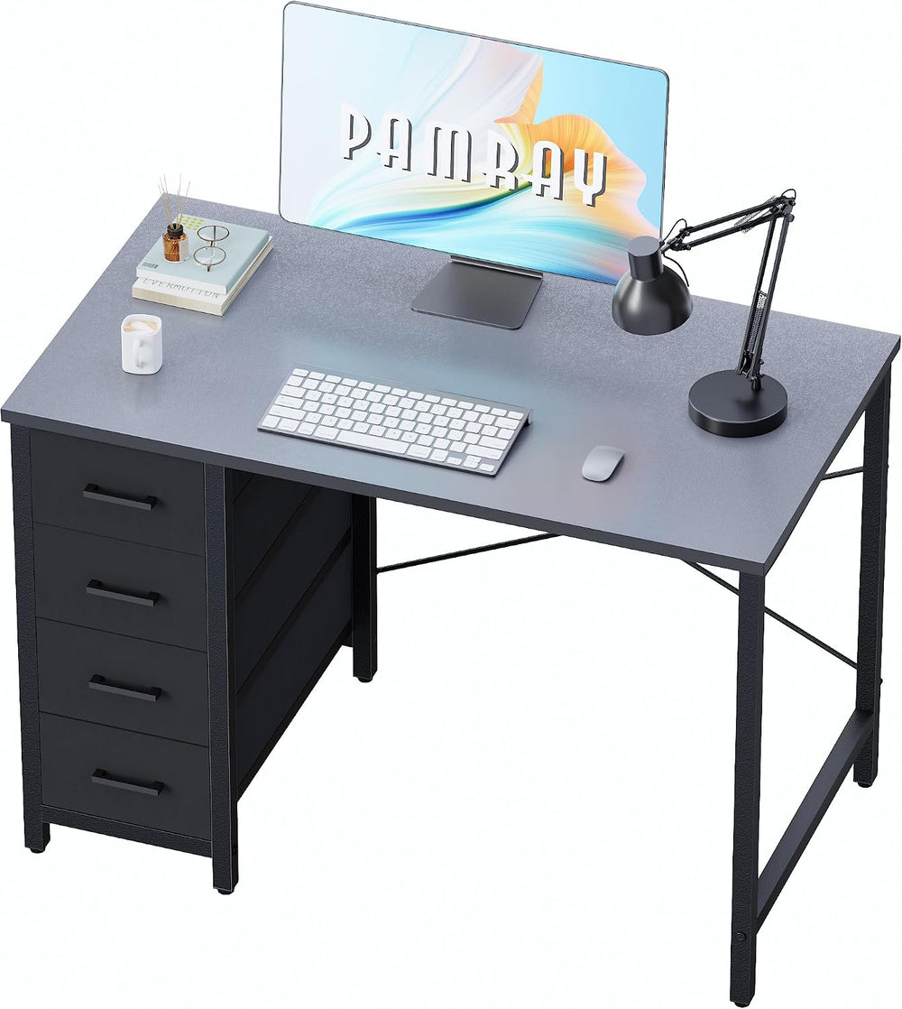 Pamray 32 Inch Computer Desk with 4 Drawers Small Office Desk for Home Bedroo...