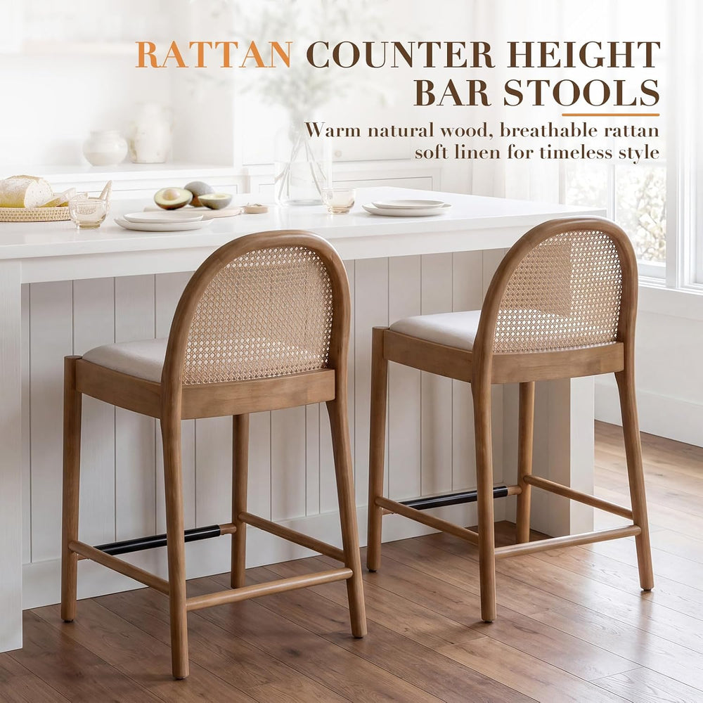 DUOMAY Modern Counter Stools Set of 4, 26 Inch Seat Height Counter Height Bar...